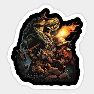 Cat Dinosaur Mystery Sticker